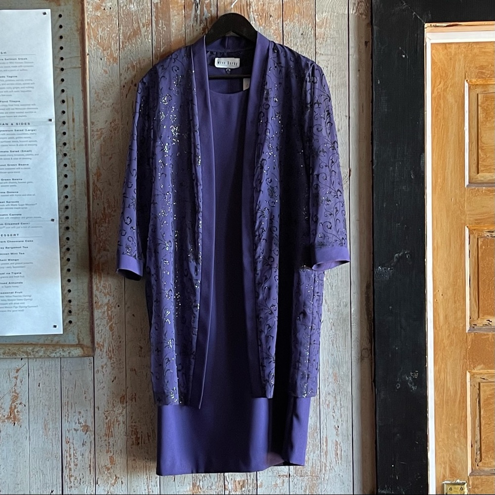 Purple two-piece mother-of-the-bride/special occasion dress